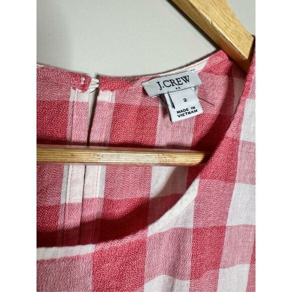 J. Crew Pink and White Checkered Blouse - Picture 3 of 5